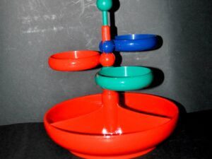 EMSA, Service à apéritif en plastique coloré VINTAGE 1970-1980