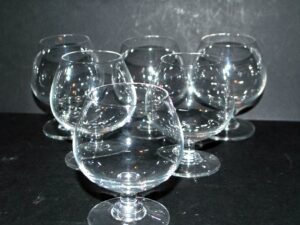 Série de 6 Verres à cognac en cristal