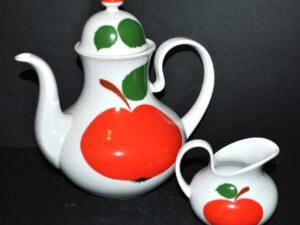 Théière vintage pomme en porcelaine allemande - Seltmann Weiden Bavaria