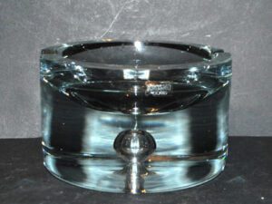 KROSNO Cendrier DESIGN en verre soufflé Art Verrier Moderniste POLOGNE