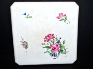 LUNEVILLE K&G Sous-plat carré "Réverbère" à Fleurs Polychromes Strasbourg