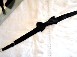 Nœud papillon ancien en satin - Costume homme gentelman