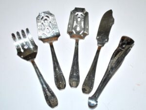 LCF Service mignardise Hors-d'œuvre vintage Argenterie 1950 Couvert Français