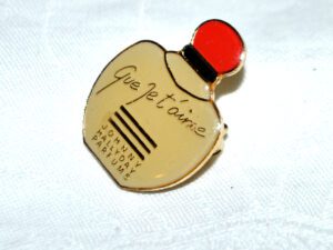 JOHNNY HALLYDAY Broche Parfum Que je t'aime - Bijou parfumeur "Formula Paris"