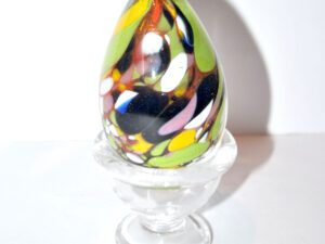 Presse-papier Oeuf Collection en verre coloré Murine et coquetier