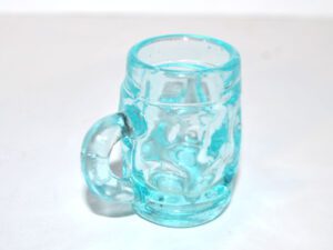 Verre à liqueur Chope miniature BISTROT en verre bleu turquoise