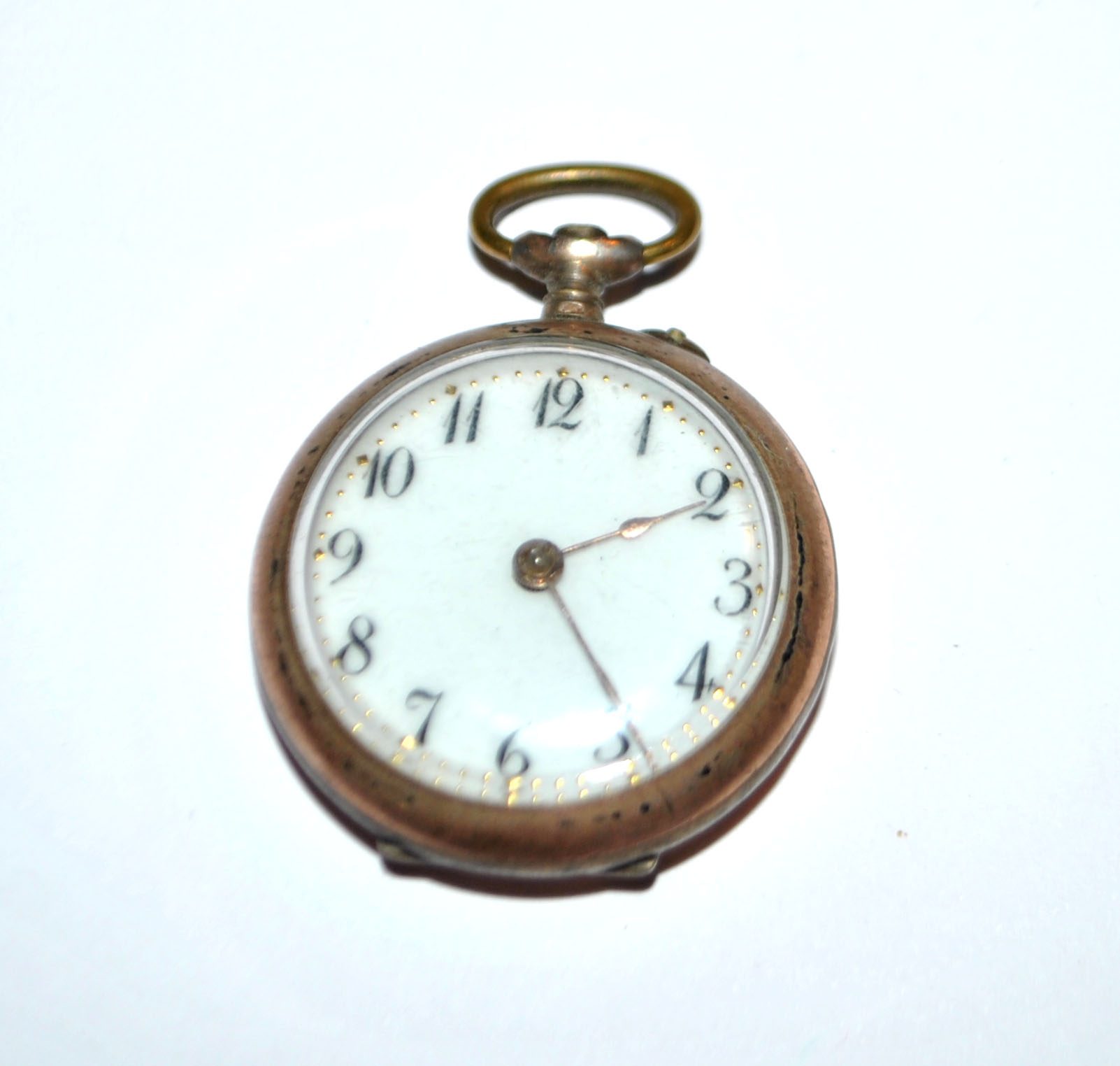 Montre gousset ancienne 1900 en Argent 800 et Vermeil Mouvement HS