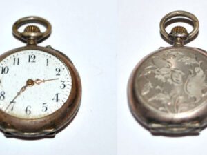 Montre gousset ART NOUVEAU 1900 en Argent 800