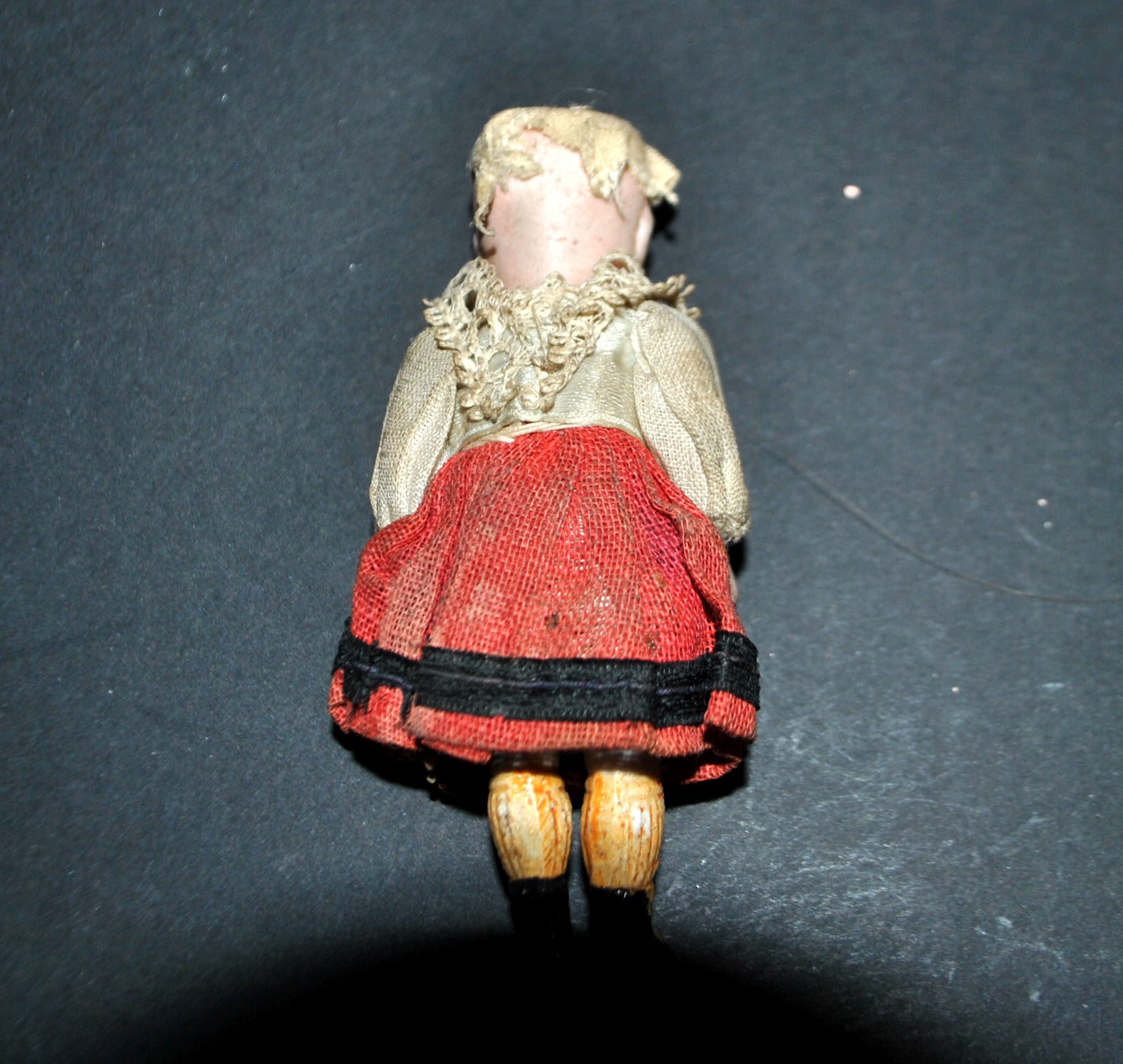 Poupée miniature mignonnette porcelaine 1900 - Antique doll 8cm – Image 6