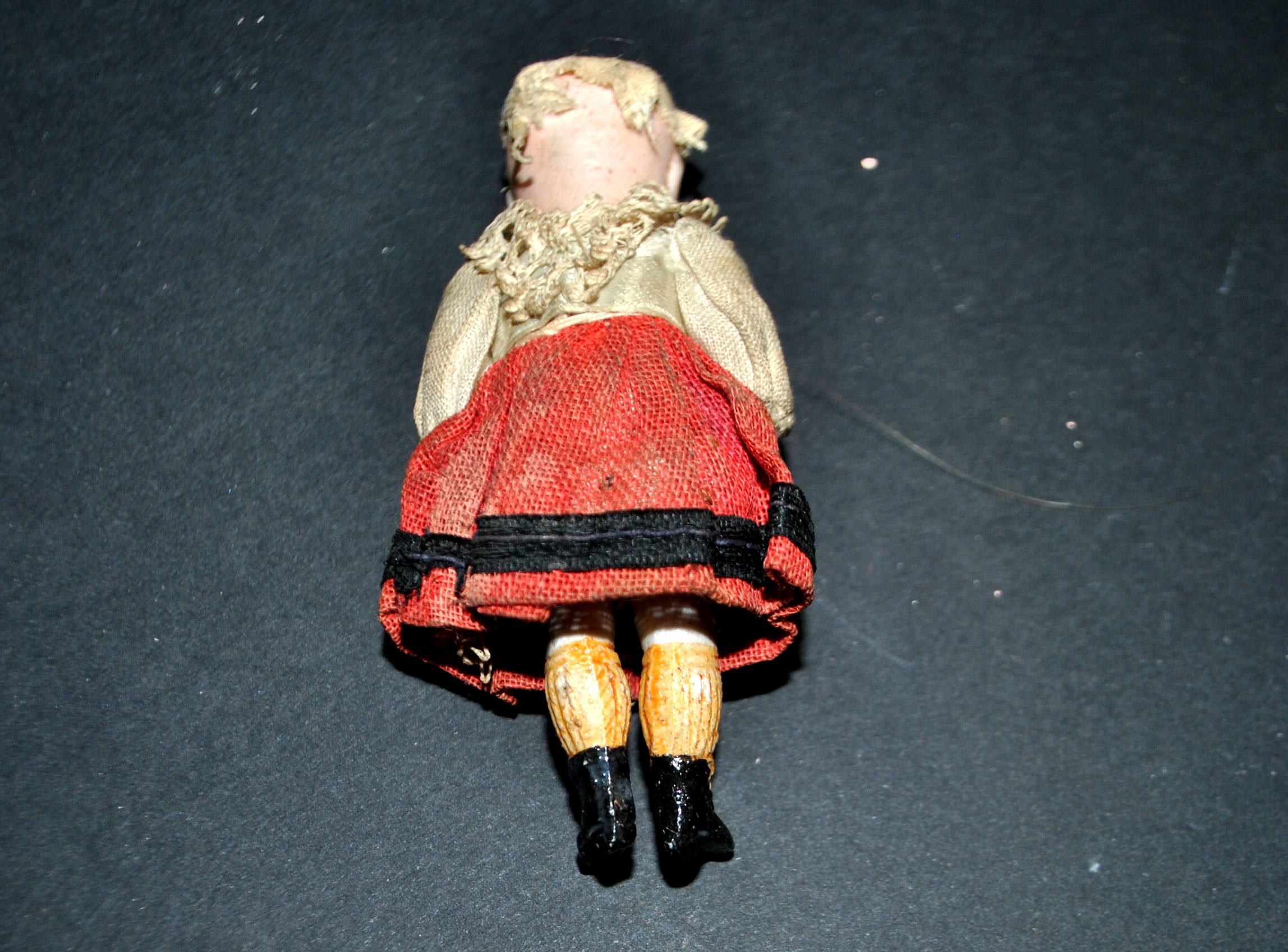Poupée miniature mignonnette porcelaine 1900 - Antique doll 8cm – Image 8