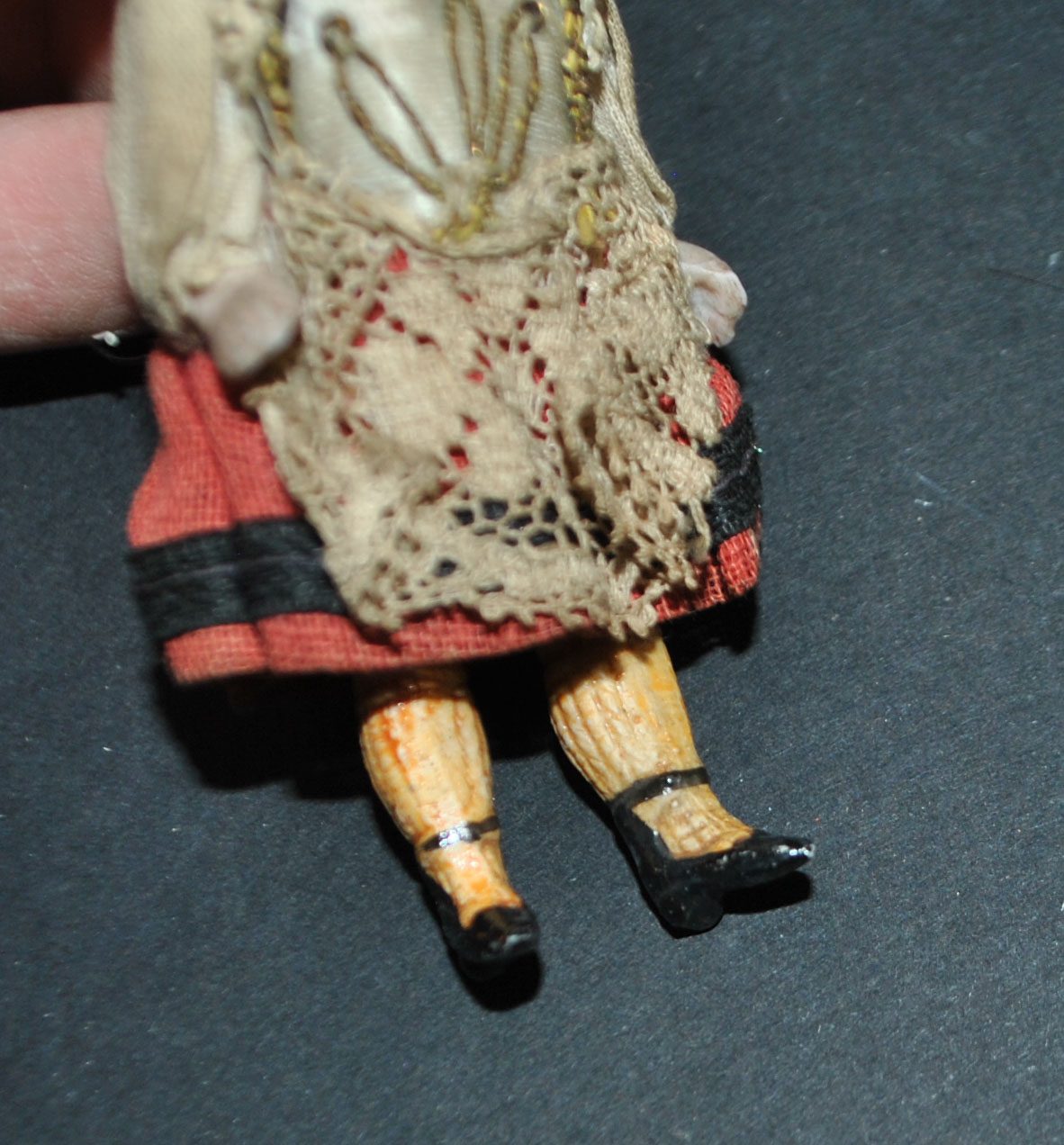 Poupée miniature mignonnette porcelaine 1900 - Antique doll 8cm – Image 9