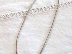 Collier vintage en plaqué Argent - fine maille serpent ronde 50 cm