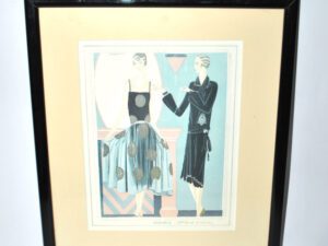Tableau Gravure Mode Agnès ART DECO Femme Charleston swing Années folles 1920