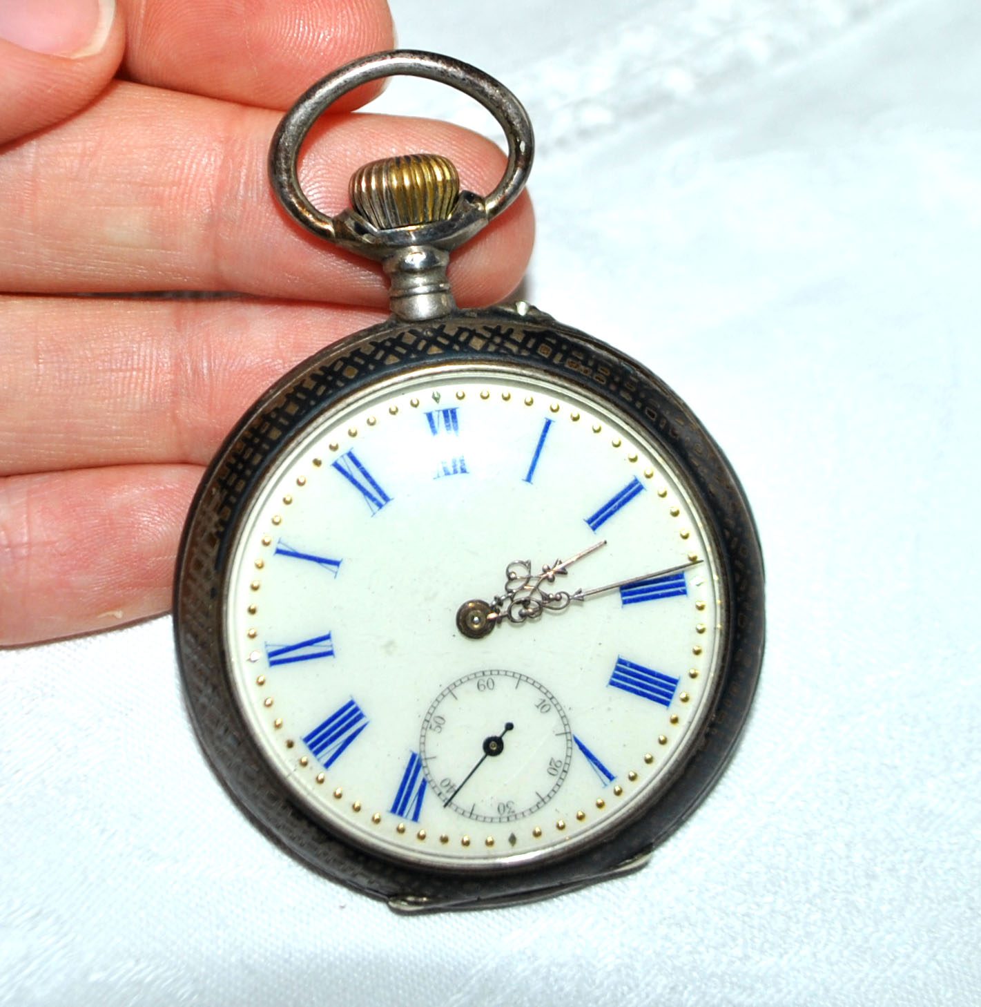 Montre gousset 1900 ARGENT 800 niel K&L Kordes Lichtenfels Pforzheim Fonctionne