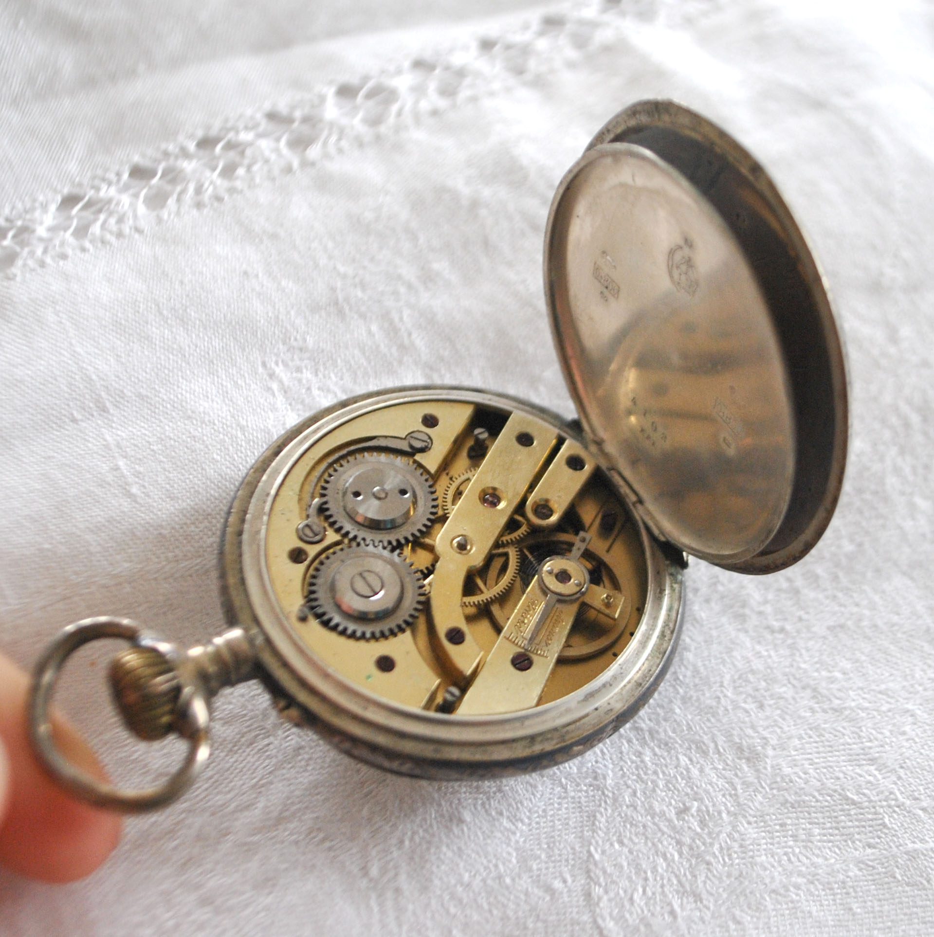 Montre gousset 1900 ARGENT 800 niel K&L Kordes Lichtenfels Pforzheim Fonctionne – Image 2