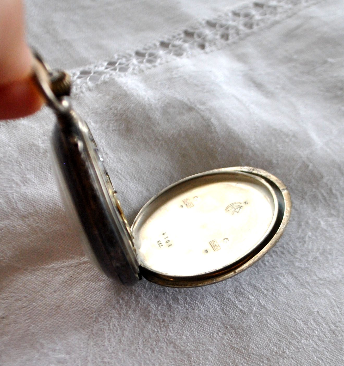 Montre gousset 1900 ARGENT 800 niel K&L Kordes Lichtenfels Pforzheim Fonctionne – Image 4