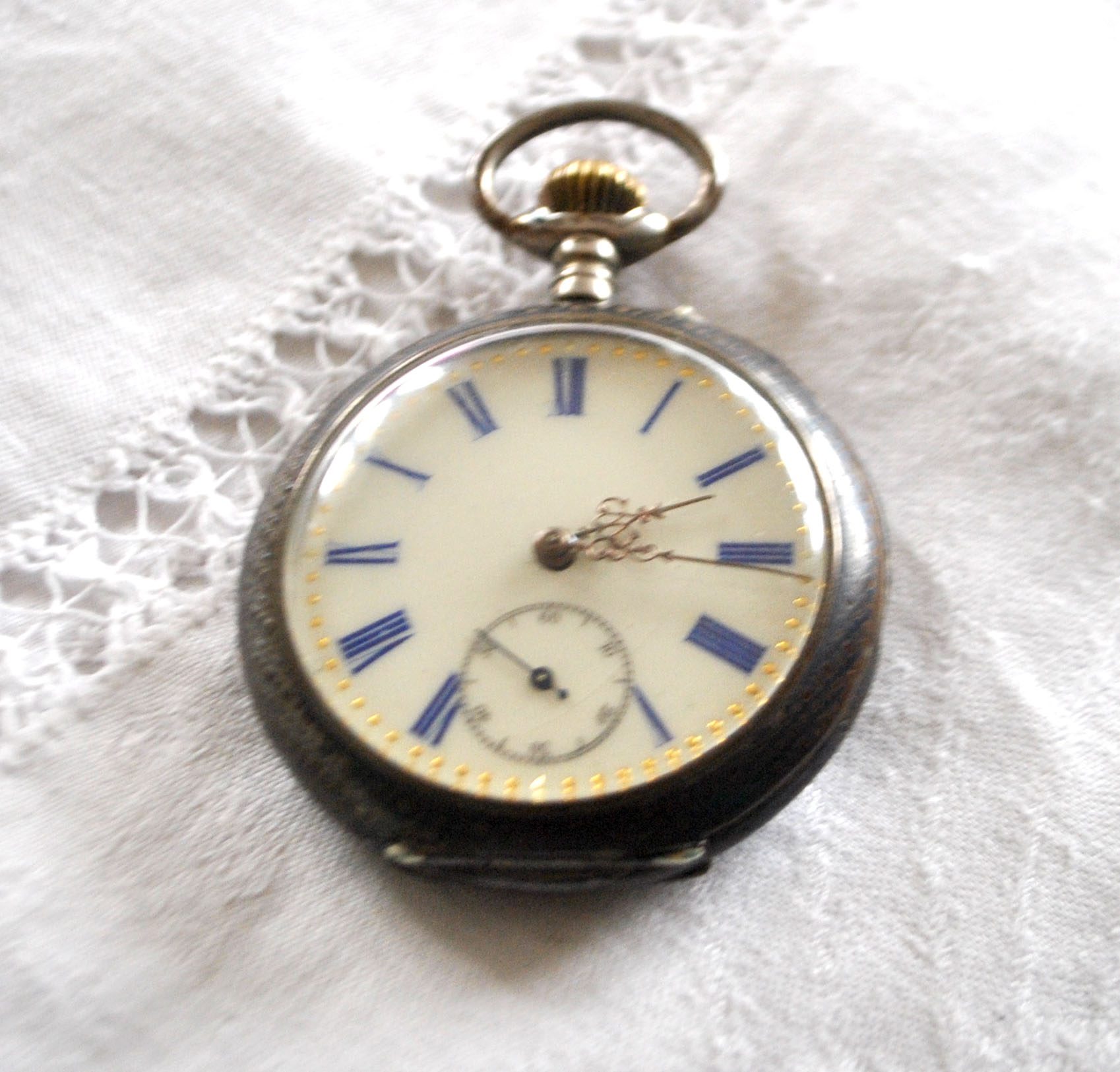 Montre gousset 1900 ARGENT 800 niel K&L Kordes Lichtenfels Pforzheim Fonctionne – Image 7