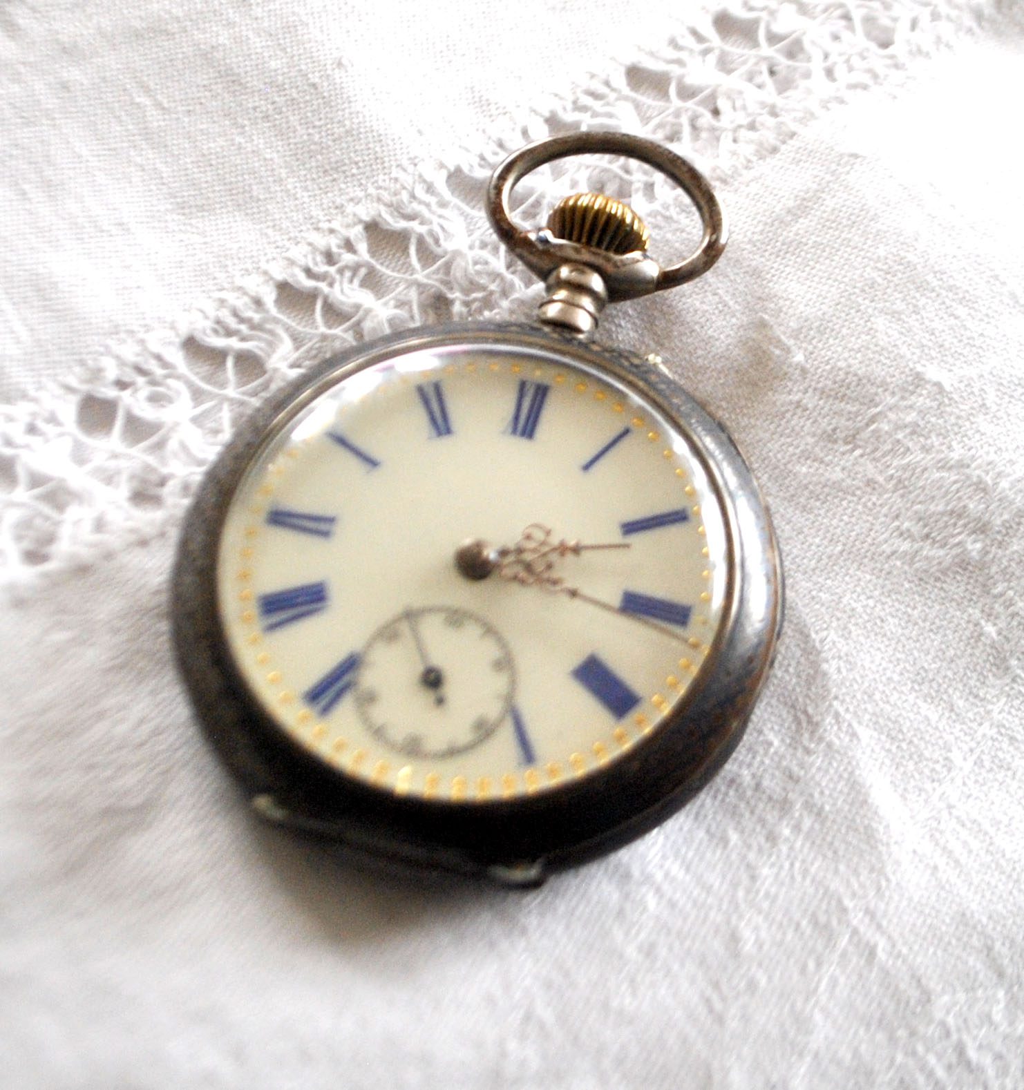 Montre gousset 1900 ARGENT 800 niel K&L Kordes Lichtenfels Pforzheim Fonctionne – Image 9