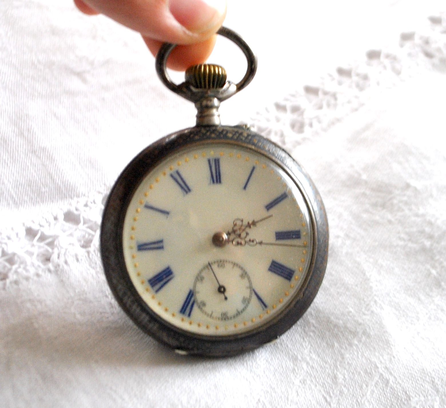 Montre gousset 1900 ARGENT 800 niel K&L Kordes Lichtenfels Pforzheim Fonctionne – Image 10