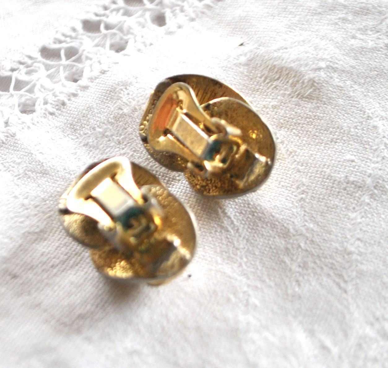 ORENA Boucles d'oreilles à CLIPS spirale Plaqué Or - Bijou vintage doré – Image 10