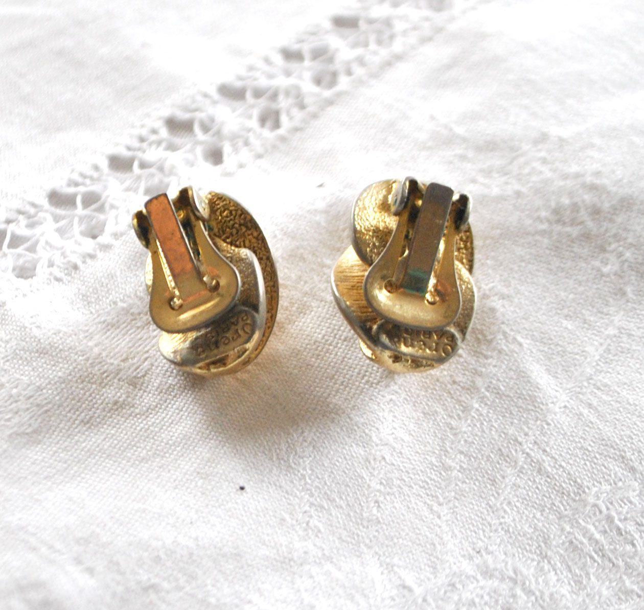 ORENA Boucles d'oreilles à CLIPS spirale Plaqué Or - Bijou vintage doré – Image 11