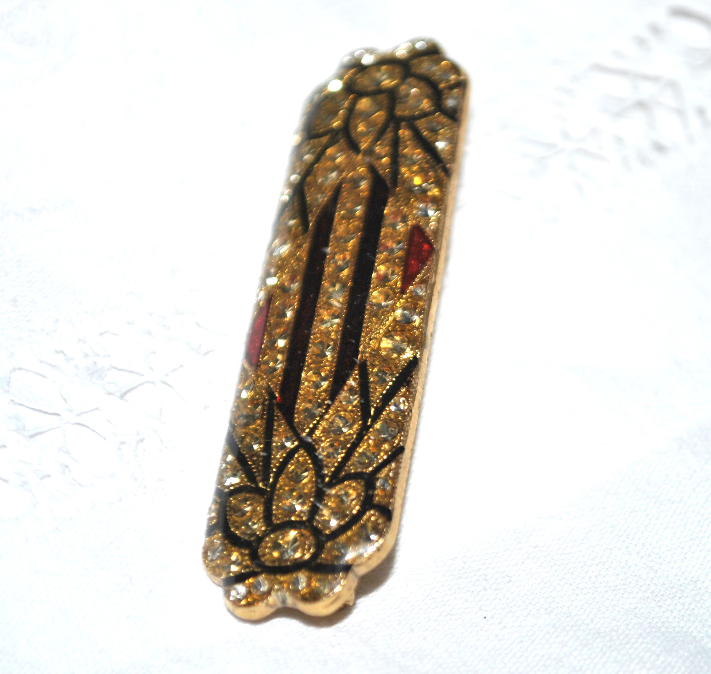 Broche vintage Pierre Bex style ART DECO Barrette Liberty's Gatsby – Image 8