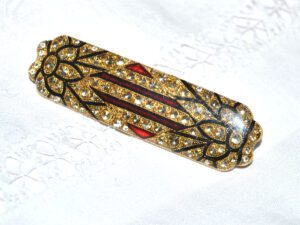 Broche vintage Pierre Bex style ART DECO Barrette Liberty's Gatsby