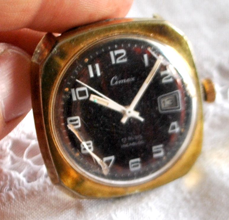 CIMEX Montre boitier vintage Incabloc mouvement mécanique FONCTIONNE 17 rubis – Image 3