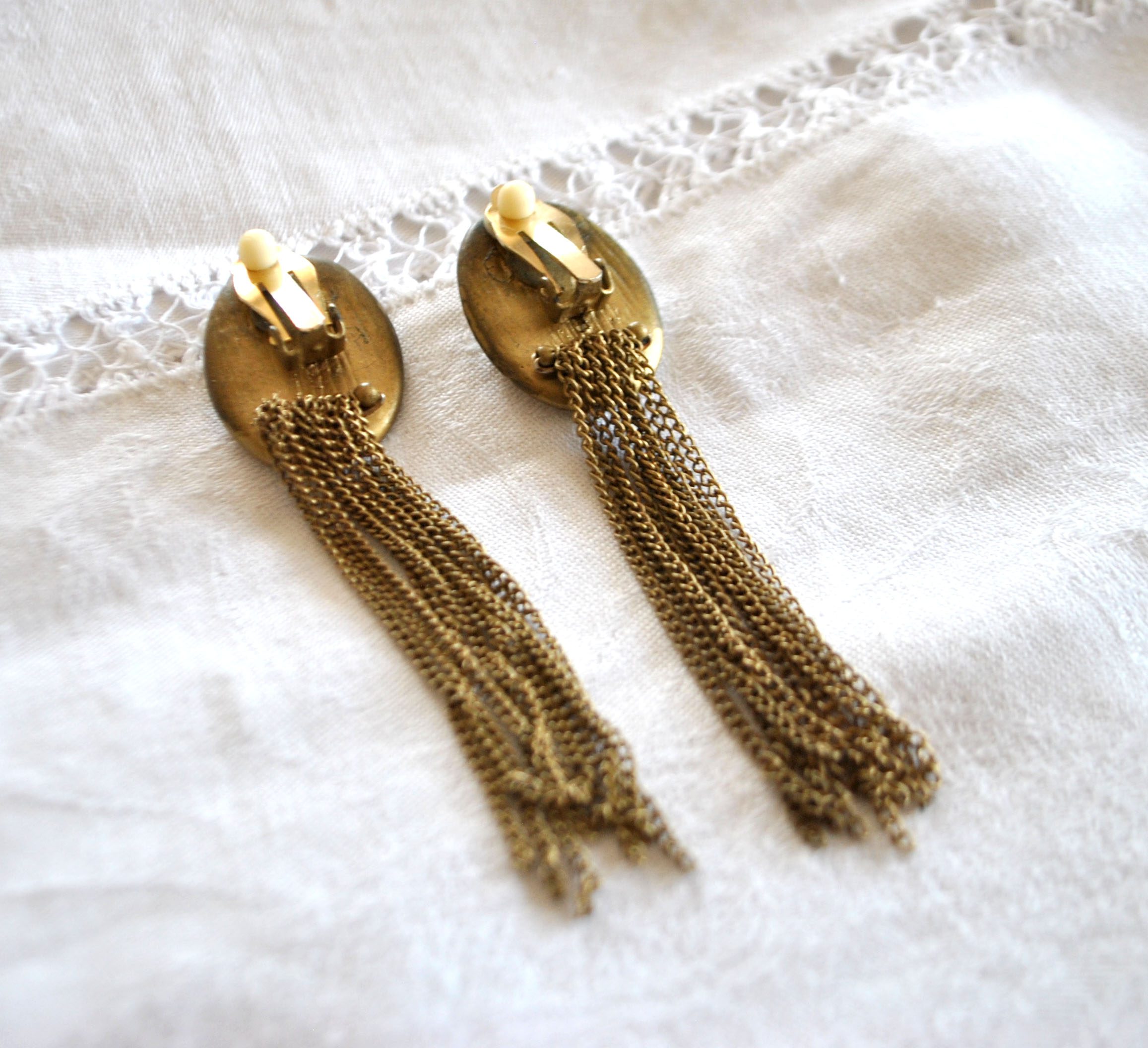 Boucles d'oreilles CLIPS cascade - Bijou créateur vintage 1980 style MARENA Talosel Vautrin – Image 2
