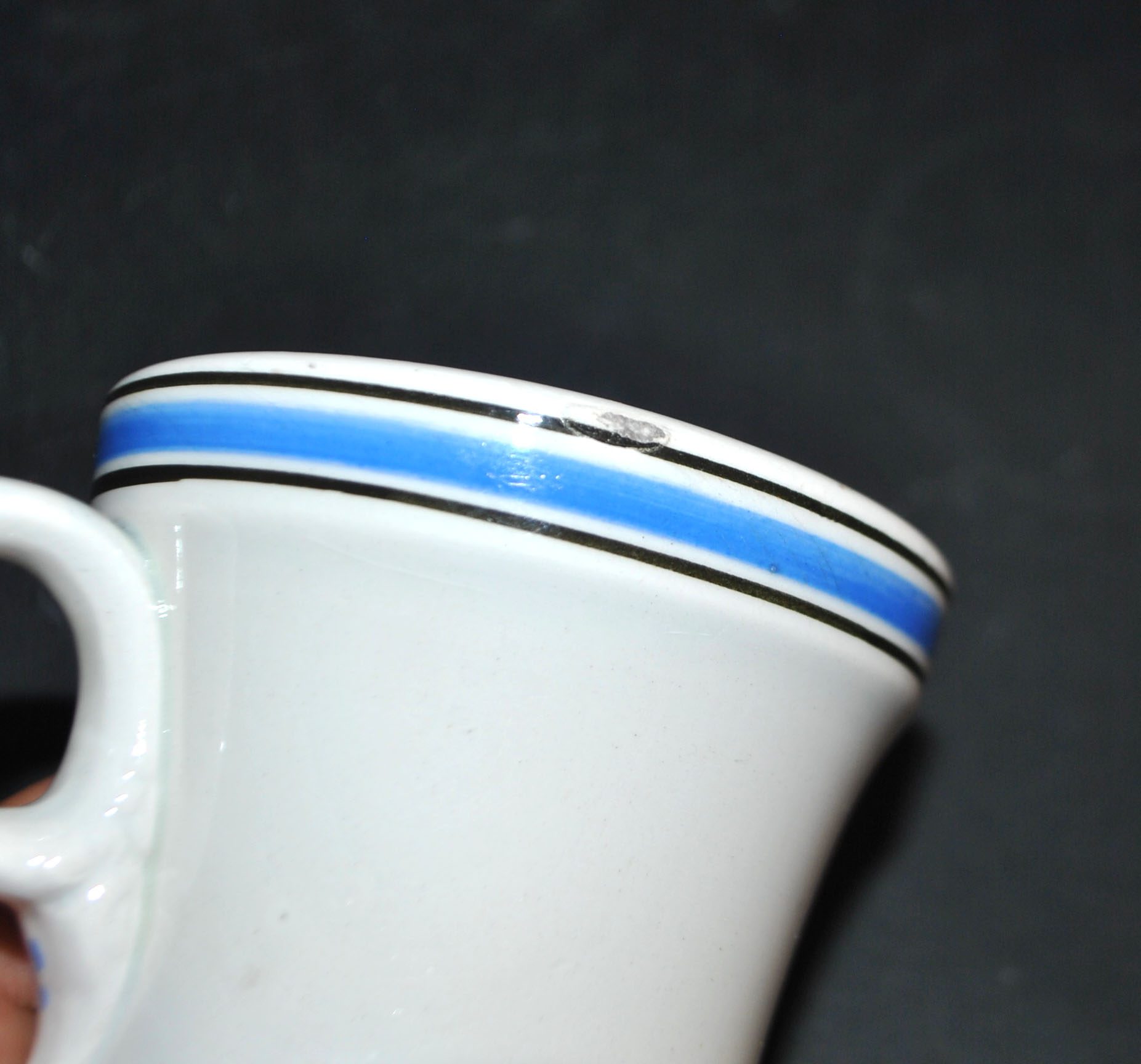 SARREGUEMINES Tasses à café BRULOT en faïence Opaque China BISTROT – Image 3