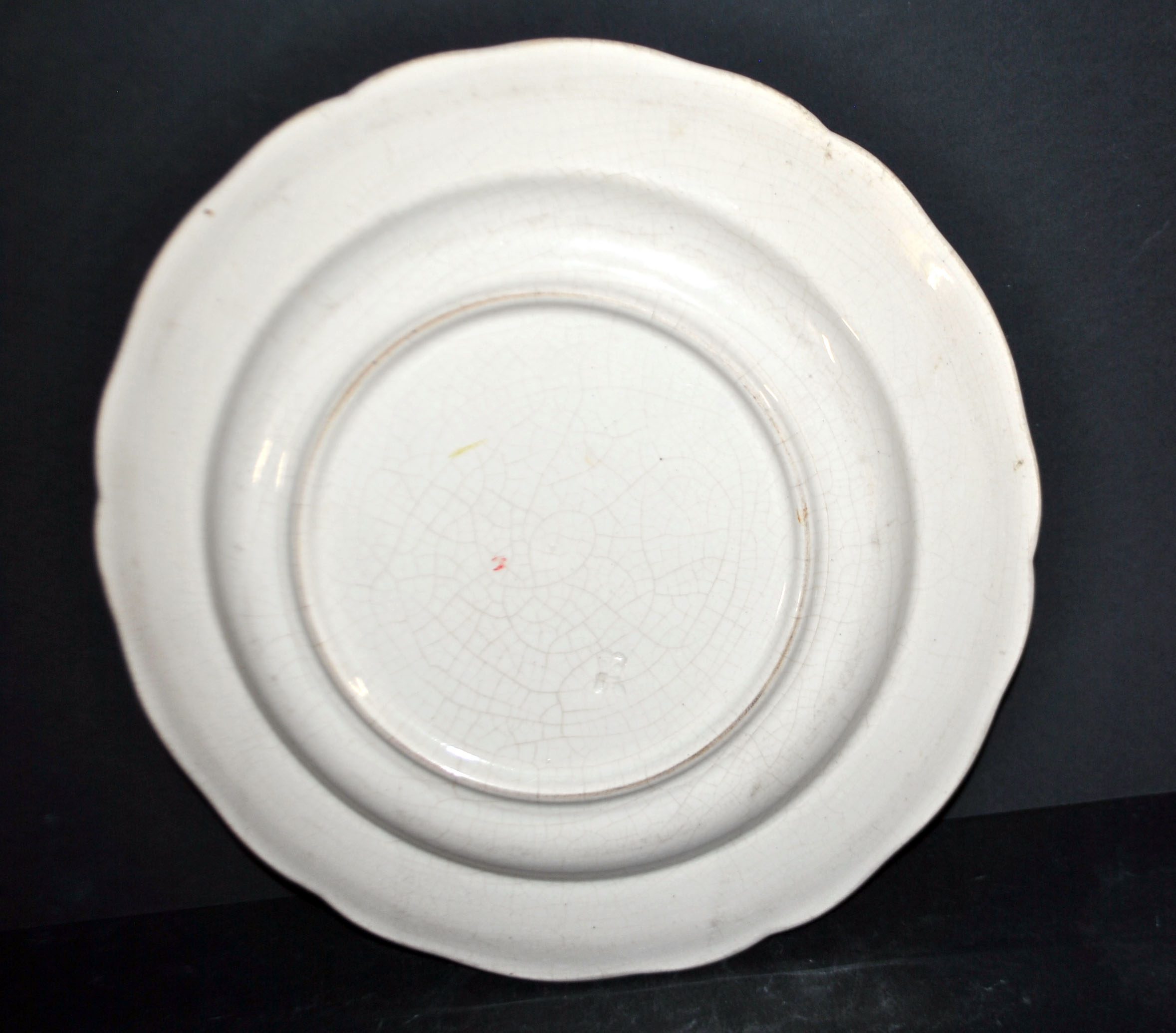 LUNEVILLE Plat fleuri décor réverbère vieux Strasbourg en faïence signé KG – Image 2