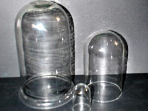 Lot 3 globes en verre CABINET CURIOSITE cloche globe marié 27.5cm
