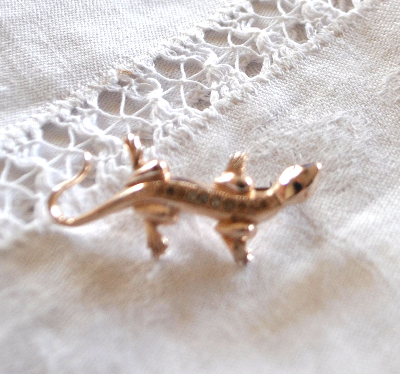 Broche vintage Lézard en métal salamandre - Bijou fantaisie – Image 6