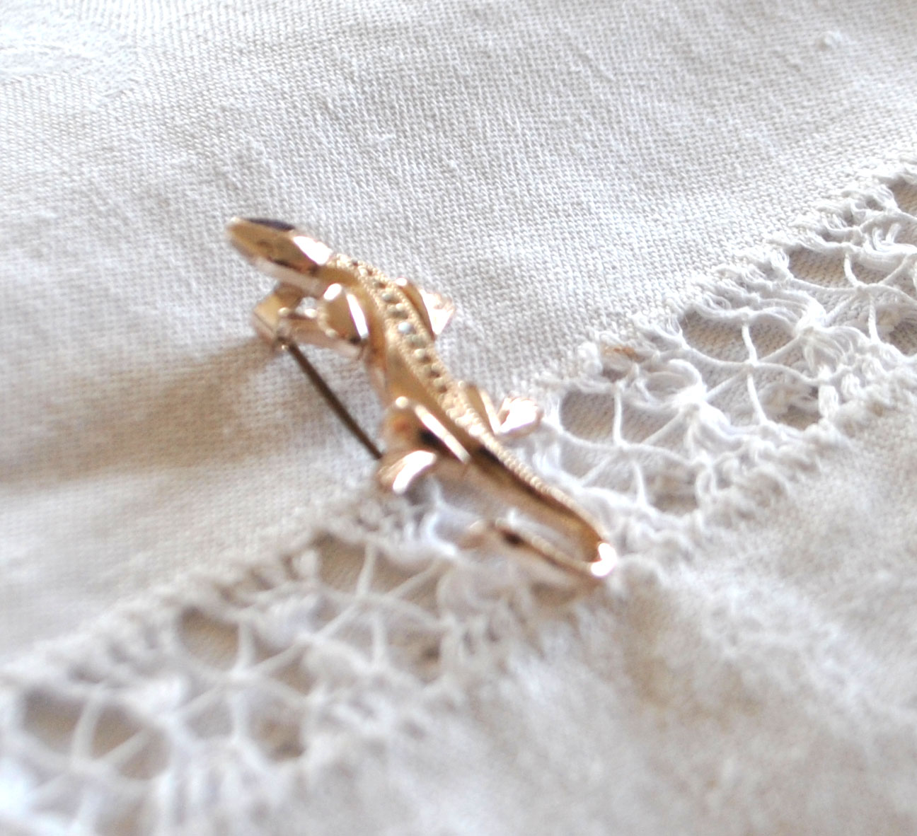 Broche vintage Lézard en métal salamandre - Bijou fantaisie – Image 8