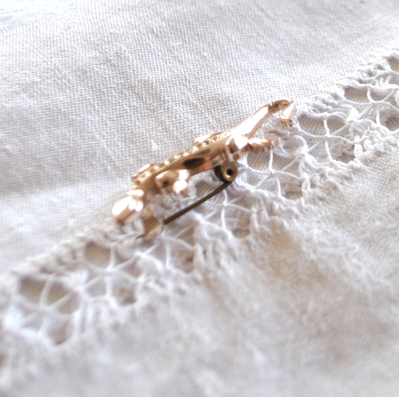 Broche vintage Lézard en métal salamandre - Bijou fantaisie – Image 10