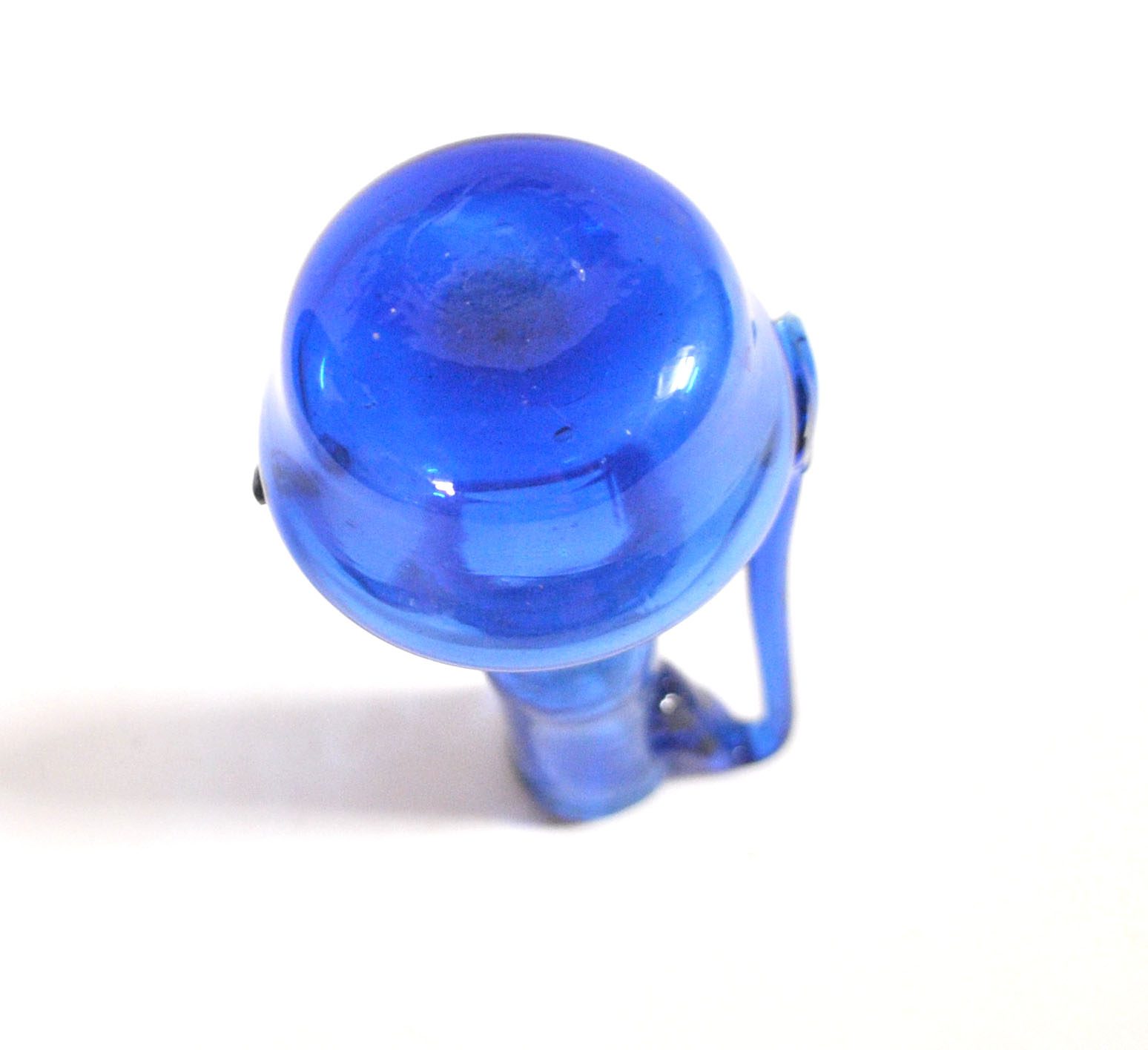 Vase soliflore flacon miniature ancien en verre soufflé bleu ARTISANAT 1900 – Image 15