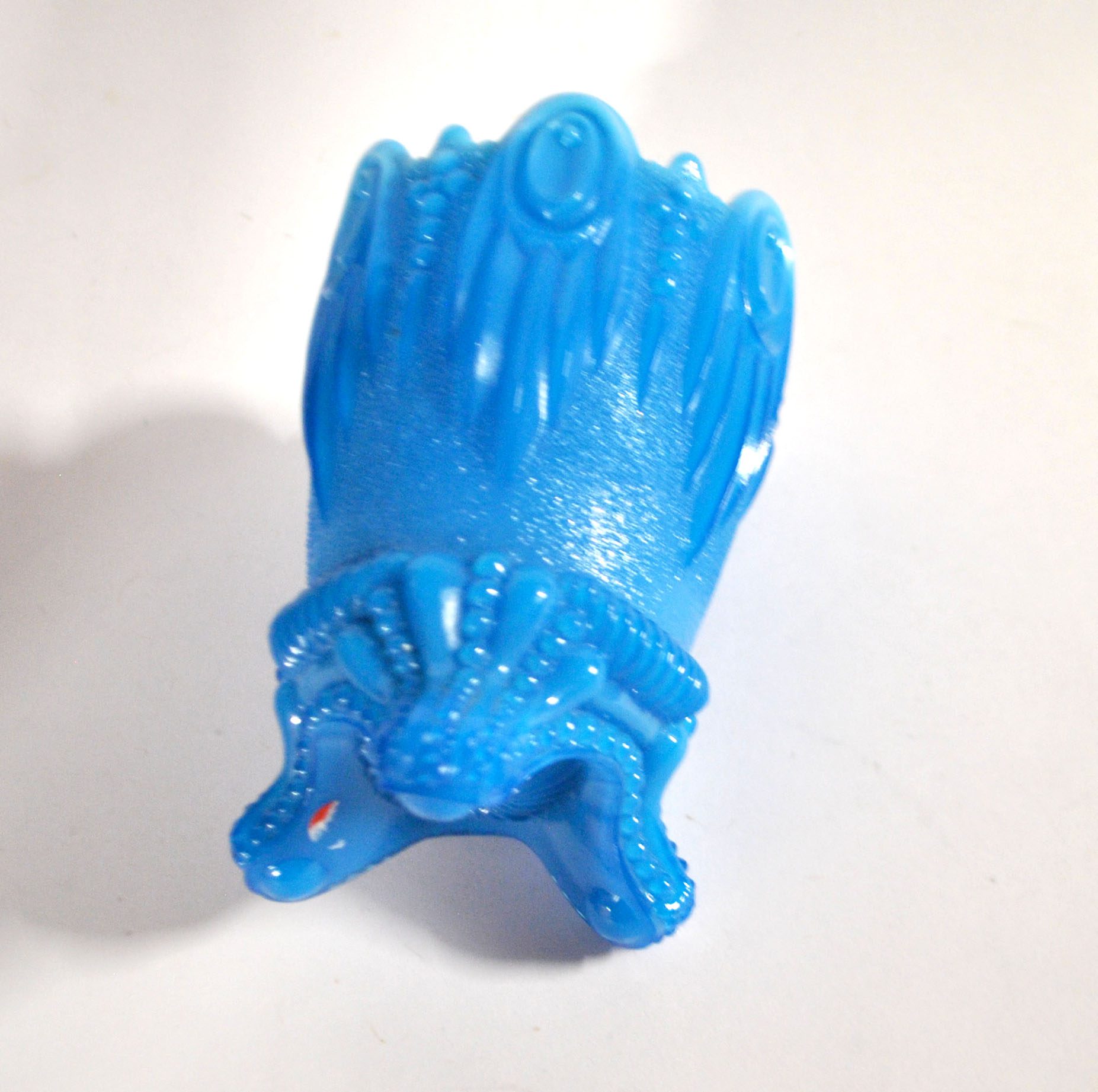 PORTIEUX Gobelet photophore en opaline GOTHIQUE en opaline bleu signé - 1910 – Image 7