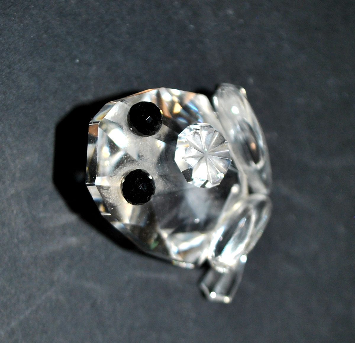 SWAROVSKI Décoration en cristal taillé Grenouille signé Logo SC Vintage 1980 – Image 2