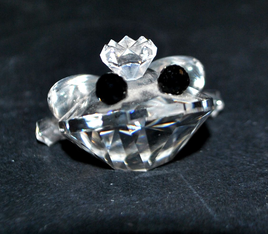 SWAROVSKI Décoration en cristal taillé Grenouille signé Logo SC Vintage 1980 – Image 7
