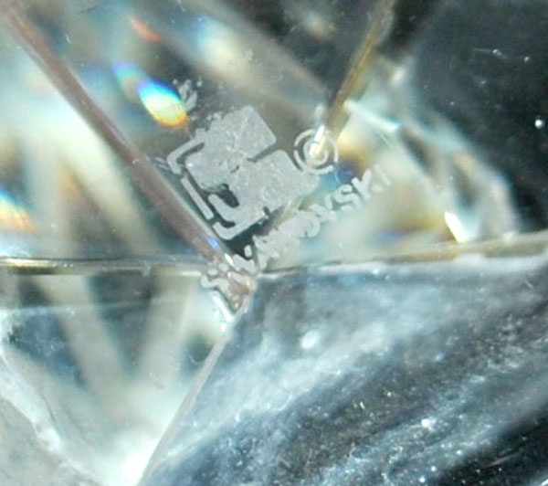 SWAROVSKI Lot Salière en CRISTAL taillé à facette SEL POIVRE signé SC Design 1980 – Image 14