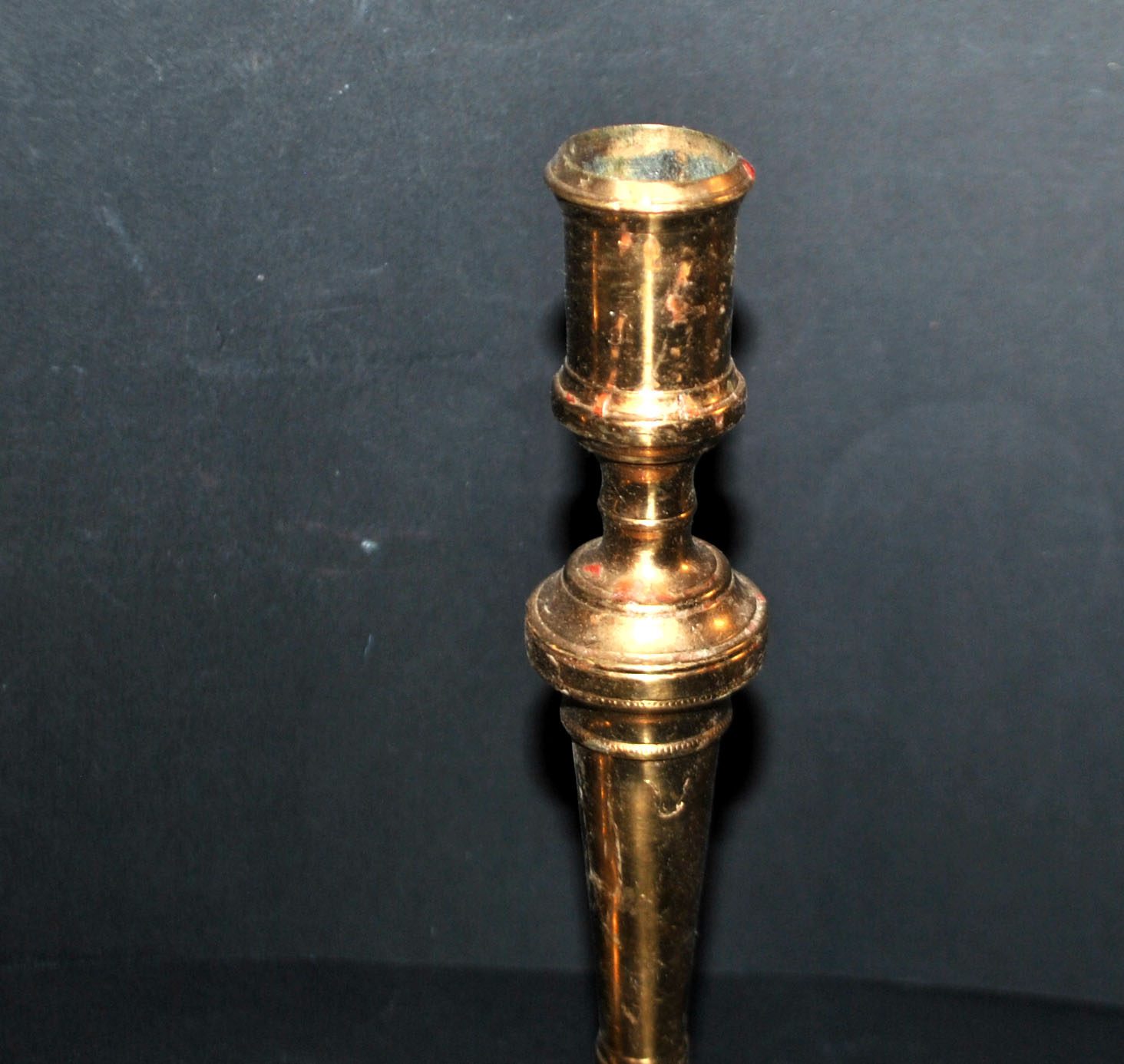 Lot 2 bougeoirs anciens en bronze doré ciselé main - Paire chandelier 18e s. – Image 8