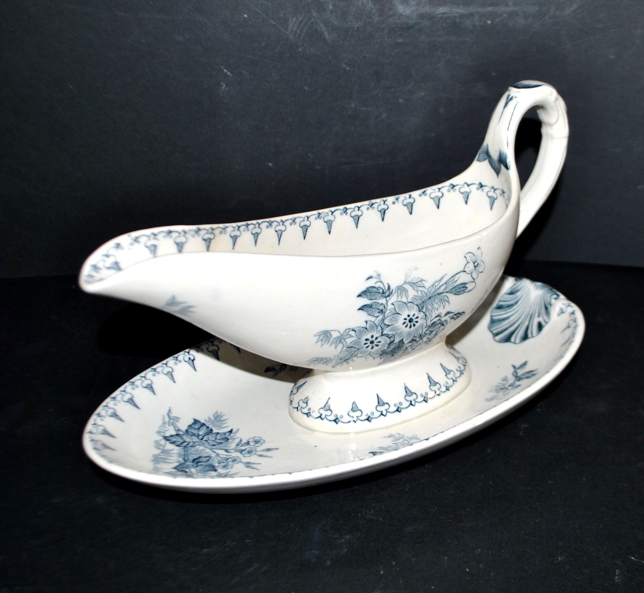Saucière Flore ancienne en faïence Opaque SARREGUEMINES Utschneider – Image 8
