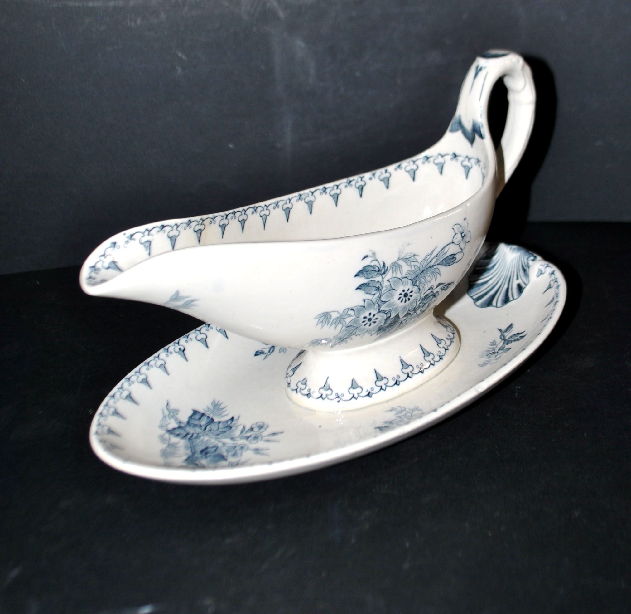 Saucière Flore ancienne en faïence Opaque SARREGUEMINES Utschneider – Image 9