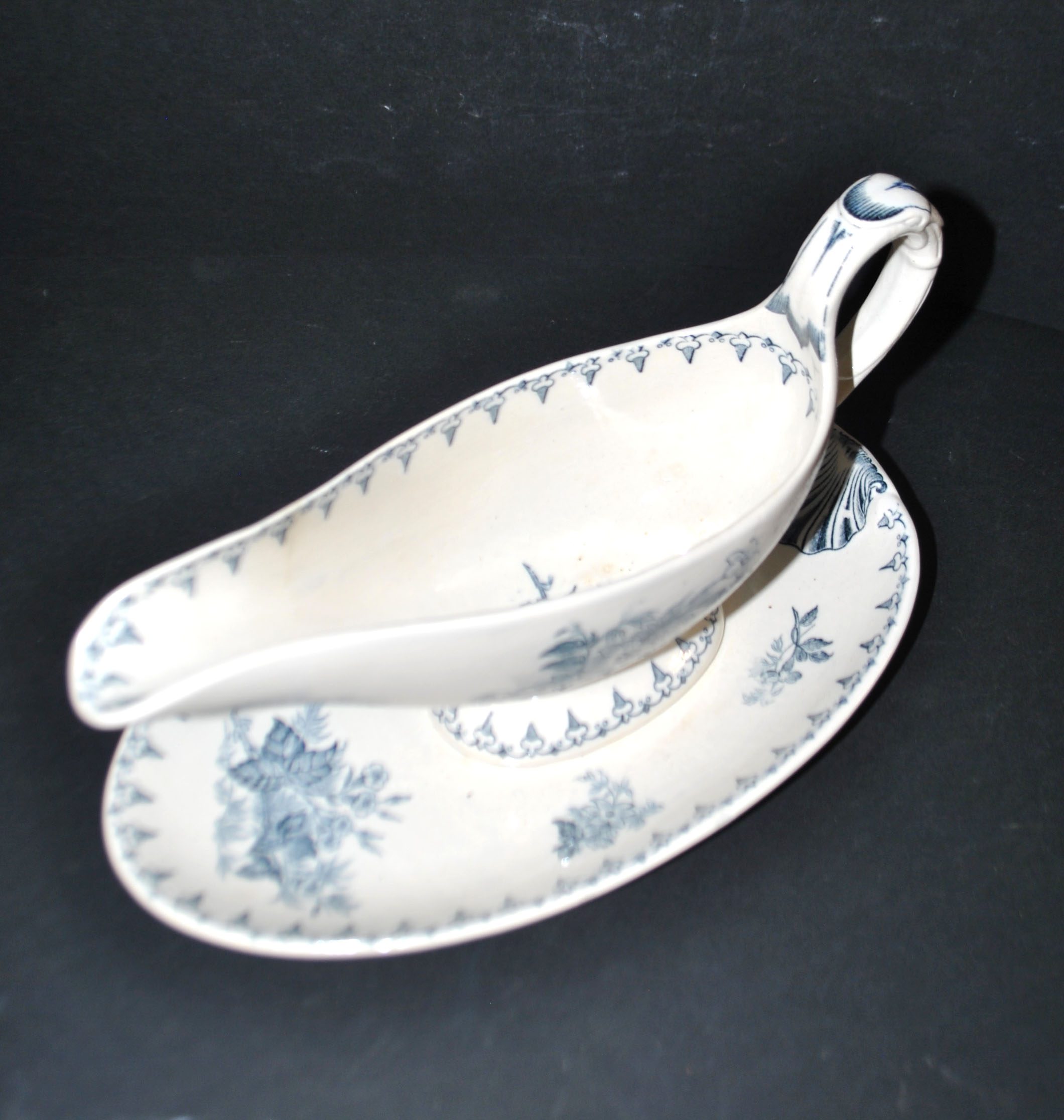 Saucière Flore ancienne en faïence Opaque SARREGUEMINES Utschneider – Image 10