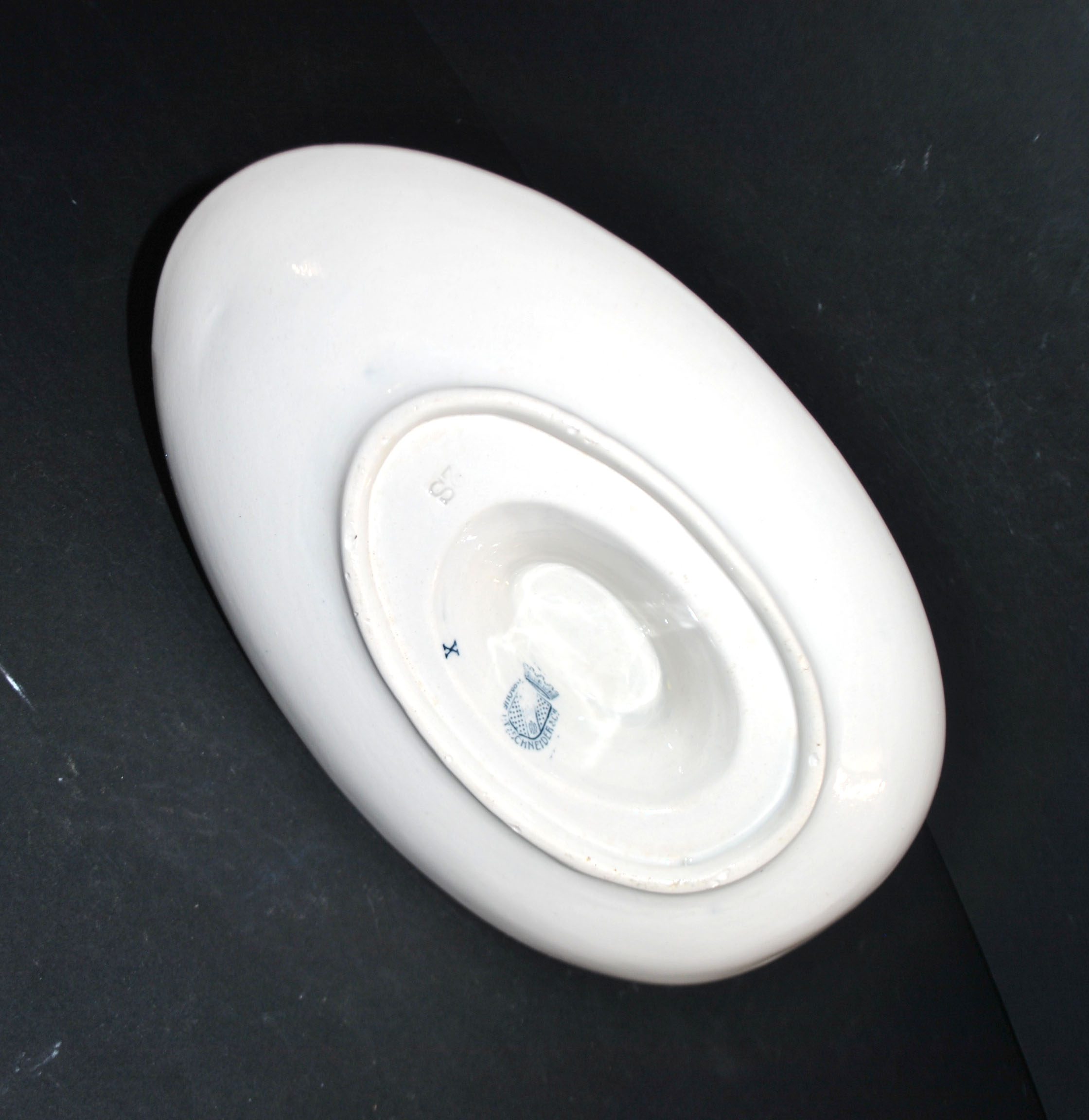 Saucière Flore ancienne en faïence Opaque SARREGUEMINES Utschneider – Image 4