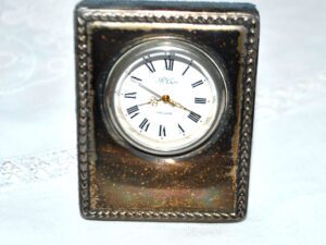 Horloge de voyage anglaise R. CARR Argent STERLING SILVER poinçon SHEFFIELD