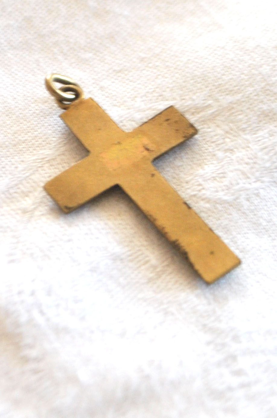 Pendentif croix tressage en Plaqué Or - Collier Bijou vintage – Image 8