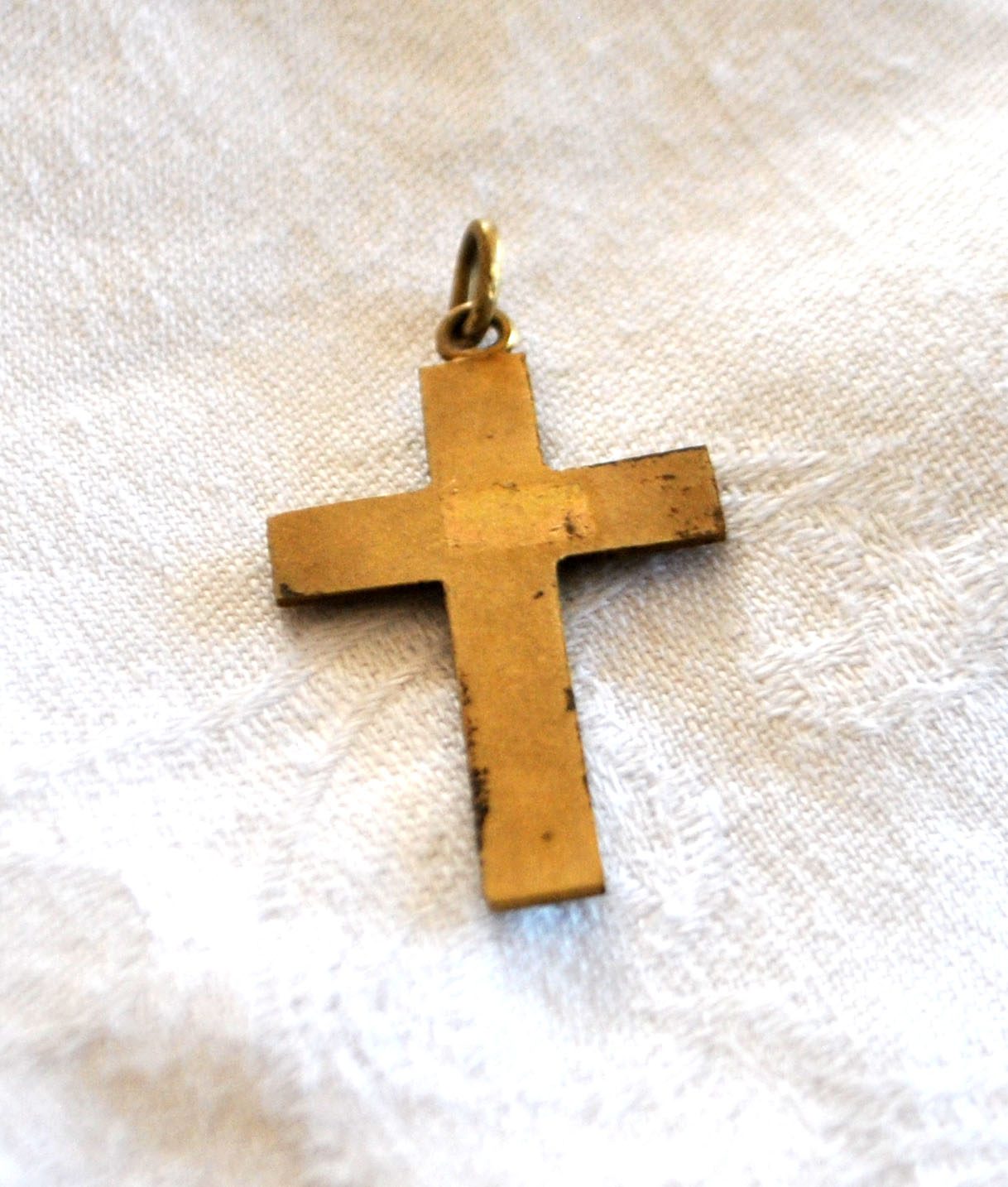 Pendentif croix tressage en Plaqué Or - Collier Bijou vintage – Image 11