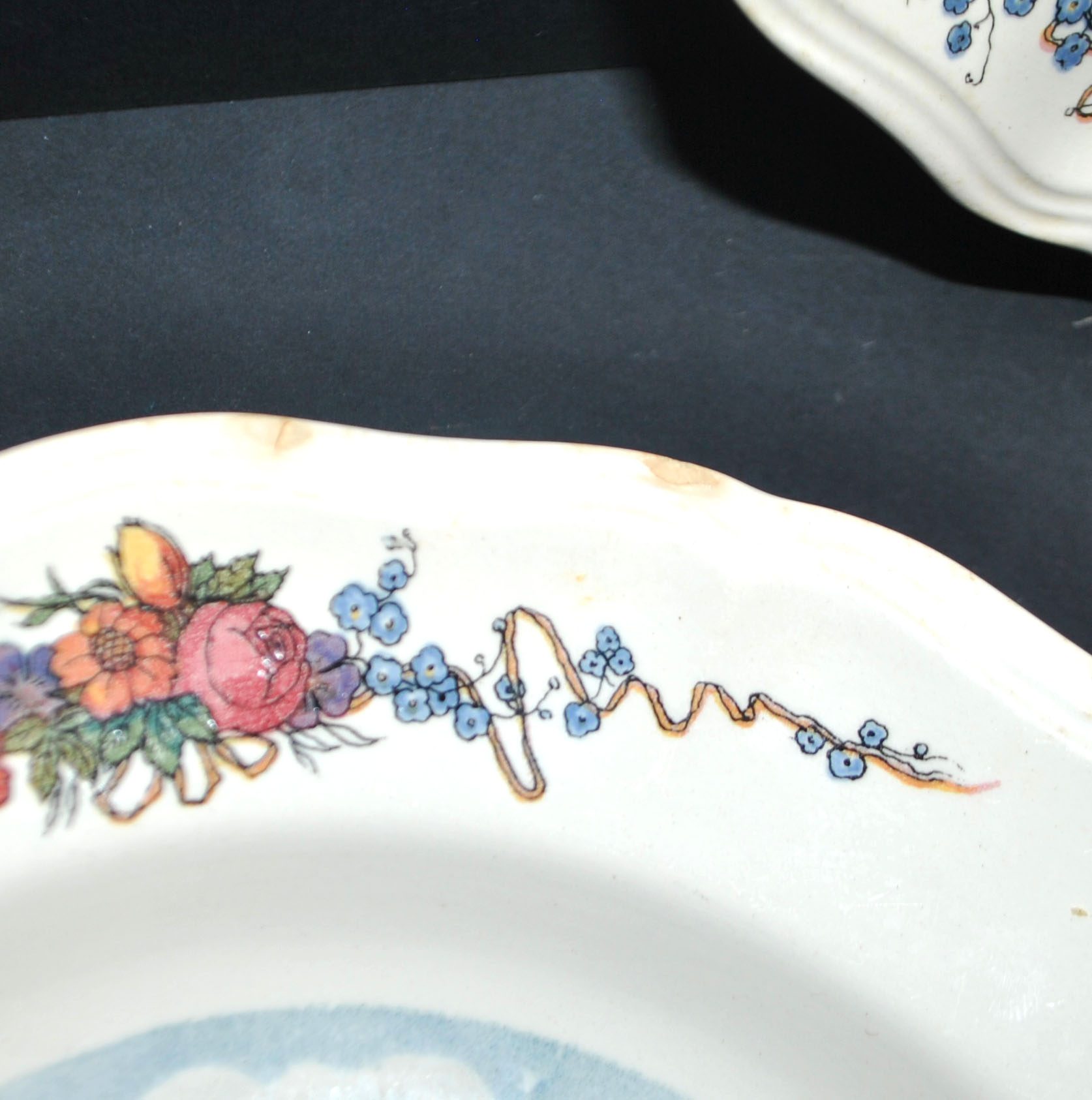SARREGUEMINES Lot 6 assiettes creuse OBERNAI décor LOUX - ALSACE – Image 13
