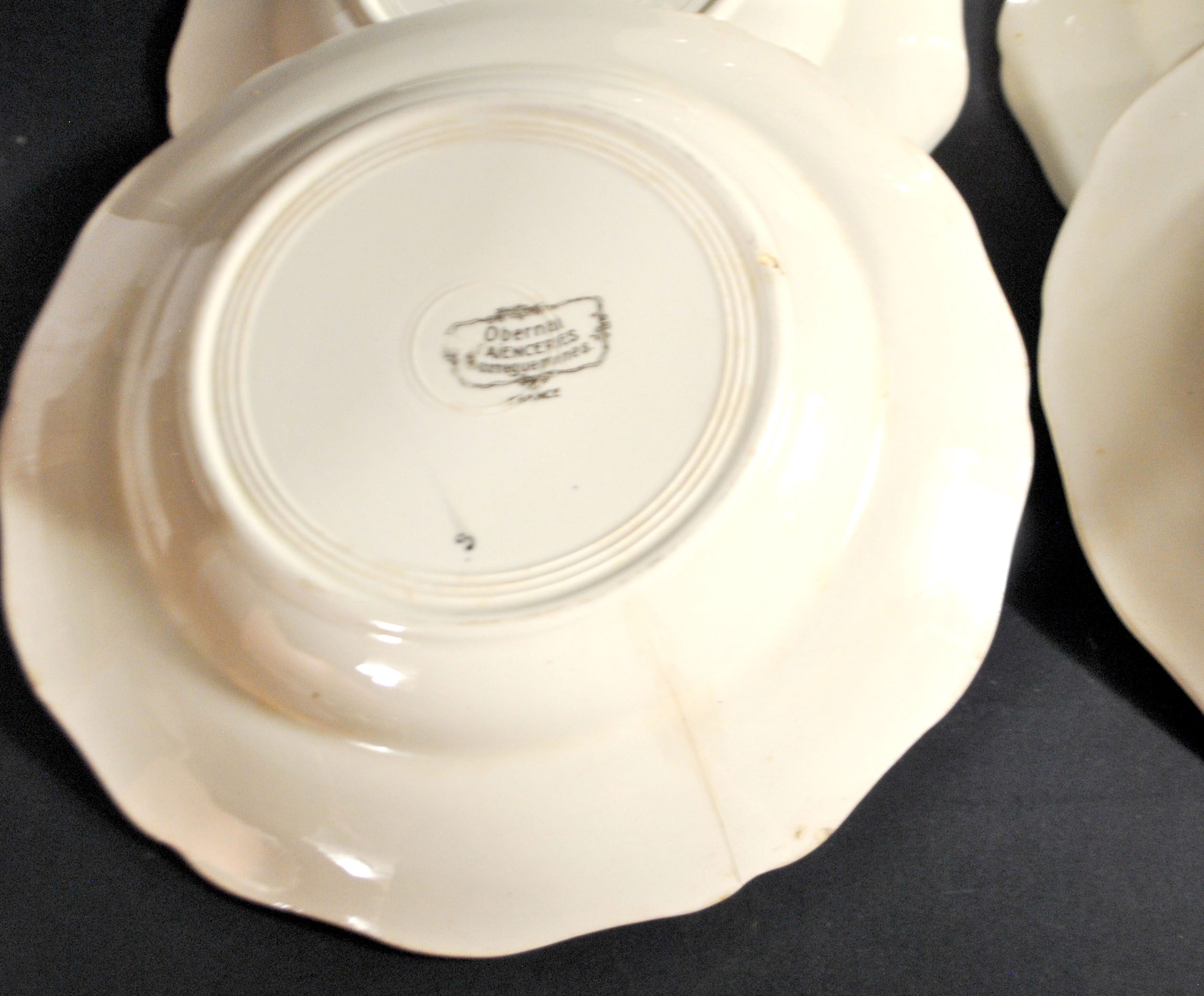 SARREGUEMINES Lot 6 assiettes creuse OBERNAI décor LOUX - ALSACE – Image 17